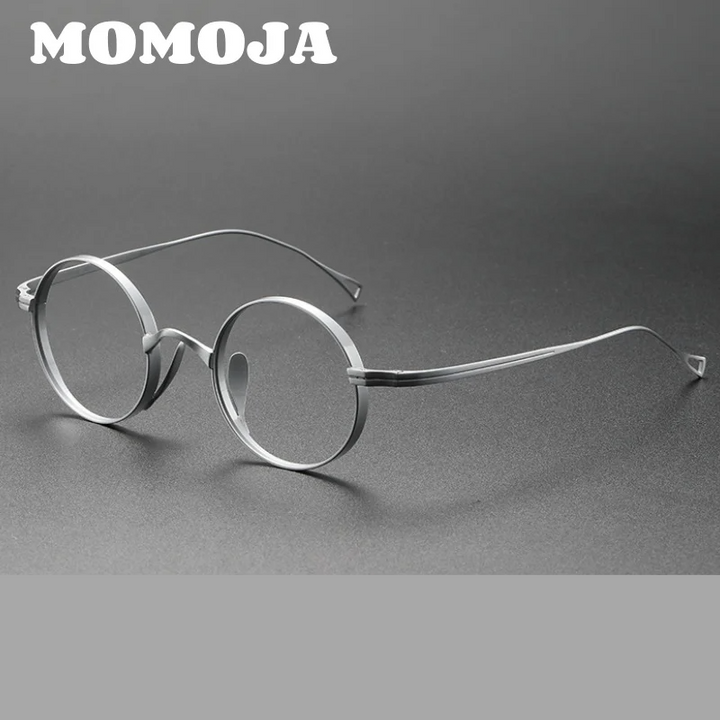 Momoja Women's Full Rim Round Ttitanium Eyeglasses 10518