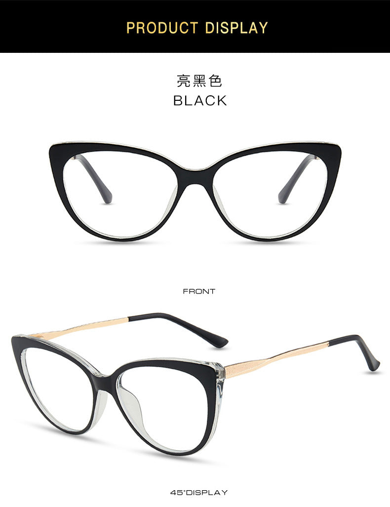 Zirosat Women's Full Rim Oval Cat Eye Tr 90 Alloy Eyeglasses 5018.