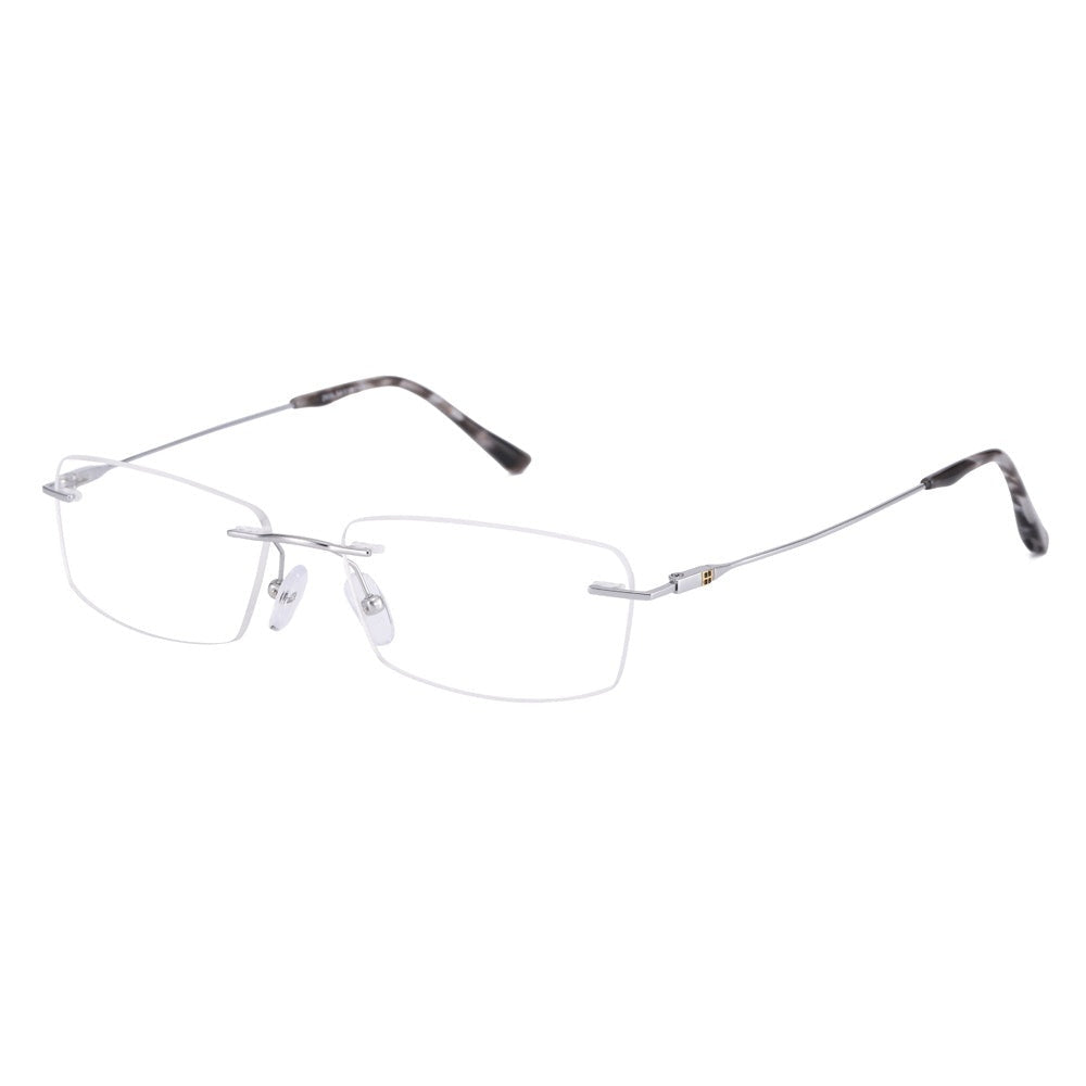 Chashma Ottica Unisex Rimless Square Titanium Eyeglasses 2935