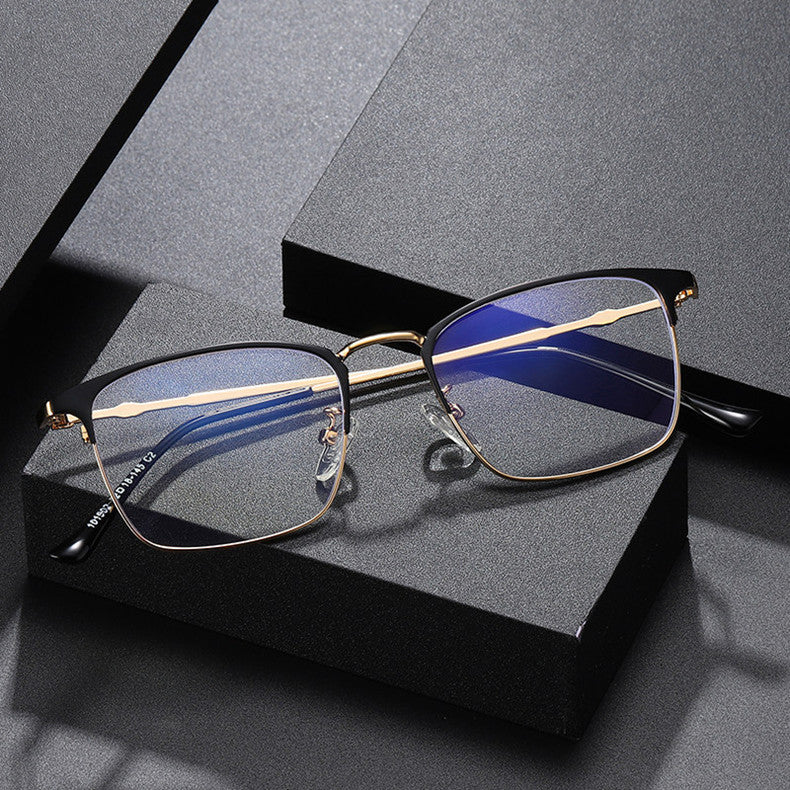 Kocolior Unisex Full Rim Square Alloy Hyperopic Reading Glasses 101902 — view 2 | Kocolior at FuzWeb