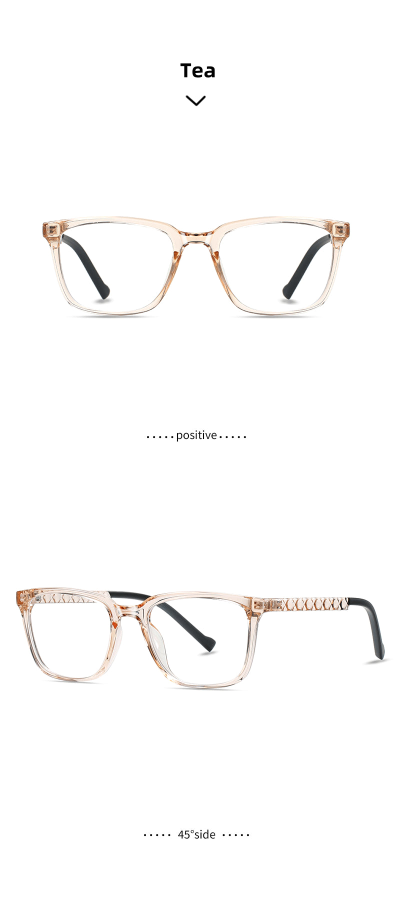Kocolior Unisex Full Rim Square Acetate Alloy Reading Glasses 70017.
