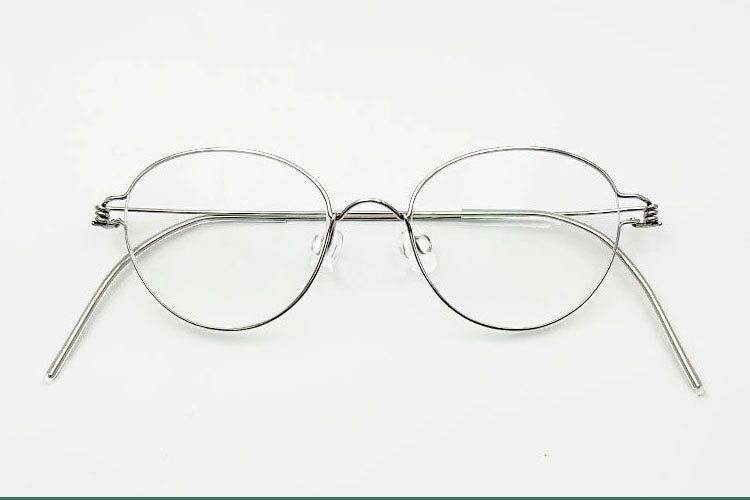Yujo Unisex Full Rim Oval Steel Custom Nose Bridge Eyeglasses 150591 — view 2 | Yujo at FuzWeb