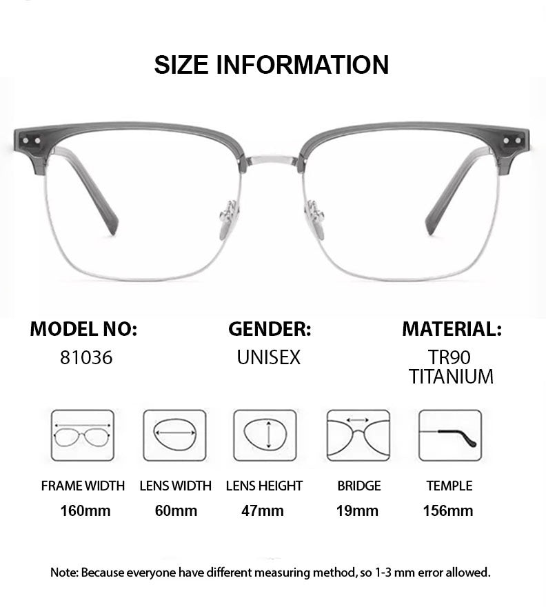 Chashma Ochki Unisex Full Rim Big Square Titanium Tr 90 Eyeglasses 881036 — view 1 | Chashma Ochki at FuzWeb