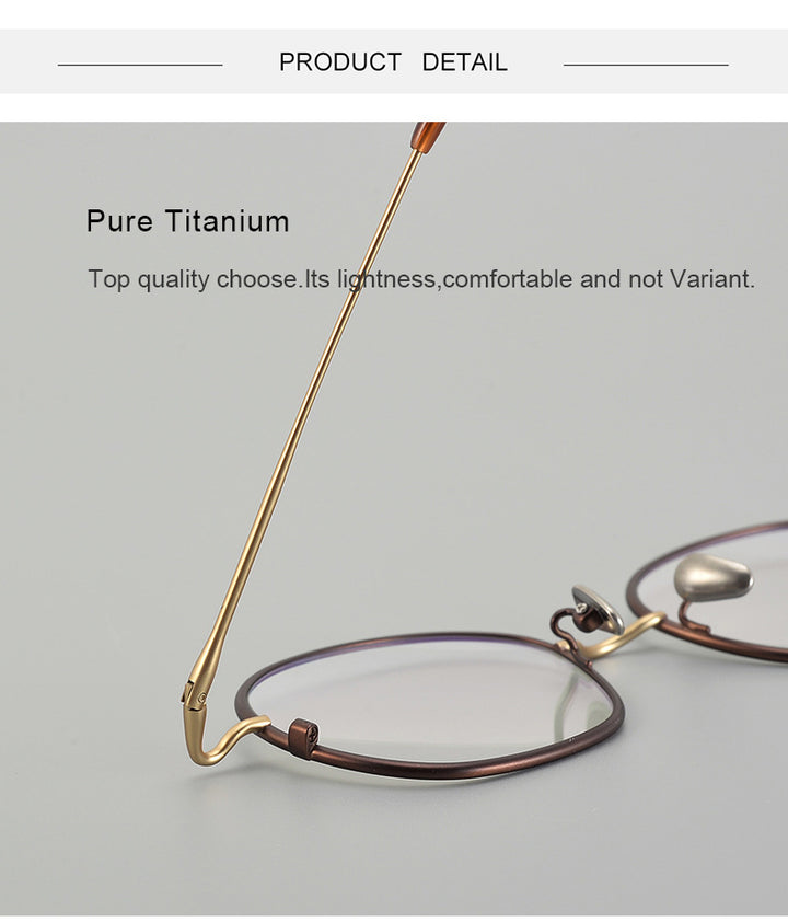 Krasivyy Unisex Full Rim Irregular Round Titanium Eyeglasses 45960.