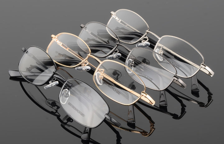 Unisex Full Rim Rectangle Alloy Eyeglasses 917 — view 2 | Bclear at FuzWeb