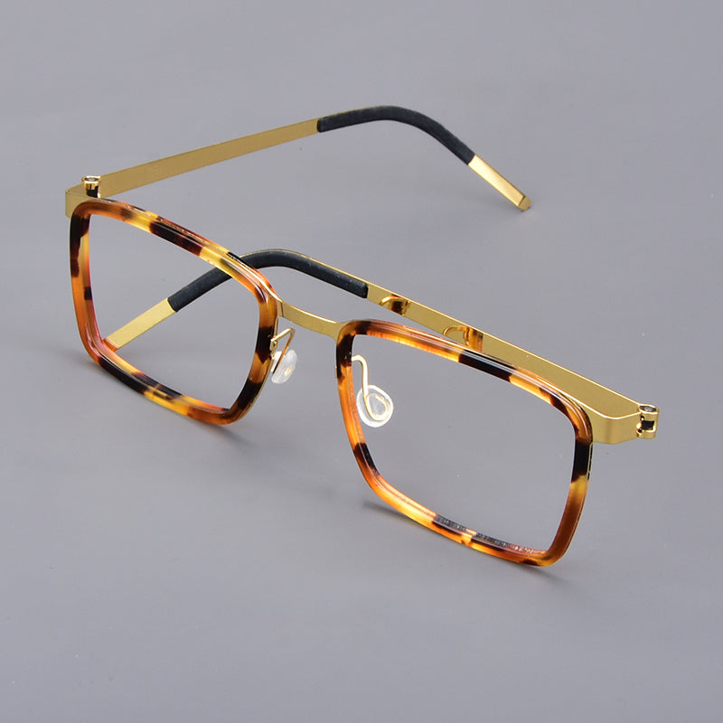 Aimee Unisex Full Rim Square Titanium Acetate Eyeglasses 199711.