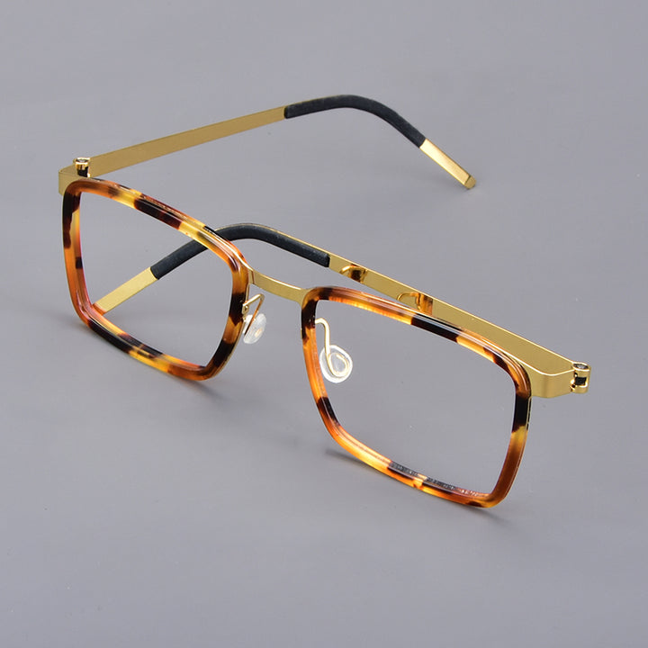 Aimee Unisex Full Rim Square Titanium Acetate Eyeglasses 199711.