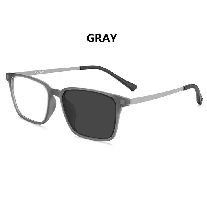 Kocolior Unisex Full Rim Square Tr 90 Titanium Hyperopic Reading Glasses 98221.