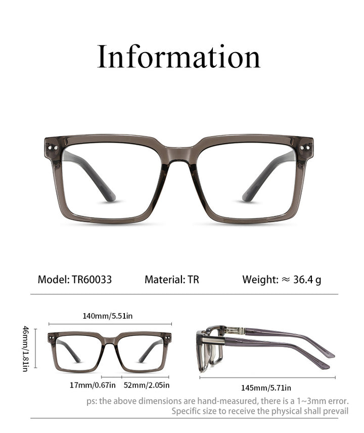 Vicky Unisex Full Rim Square Tr 90 Alloy Reading Glasses 360033.