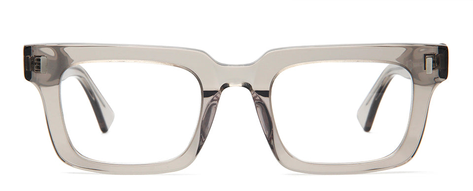Esnbie Unisex Full Rim Square Thick Acetate Eyeglasses 23046.
