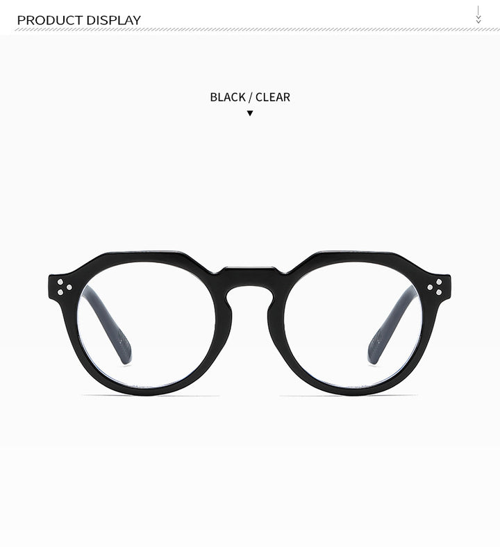 Kocolior Unisex Full Rim Round Acetate Reading Glasses 3395.