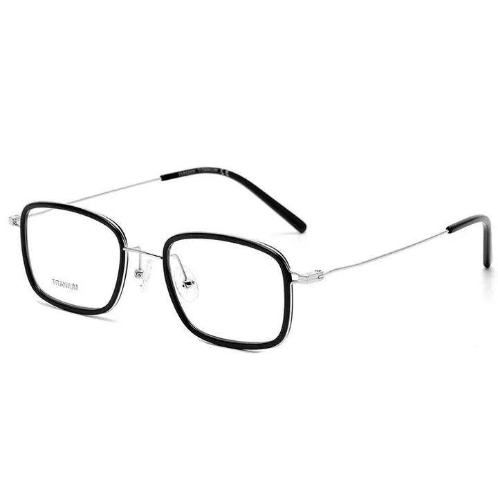 Krasivyy Unisex Full Rim Square Acetate Titanium Eyeglasses 16046.