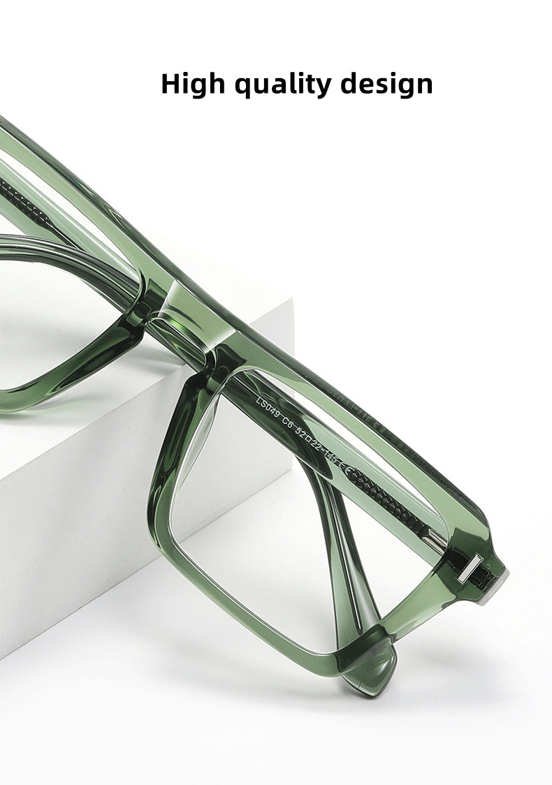 Kocolior Unisex Full Rim Square Brow Line Acetate Photochromic Reading Glasses 511049 — view 1 | Kocolior at FuzWeb