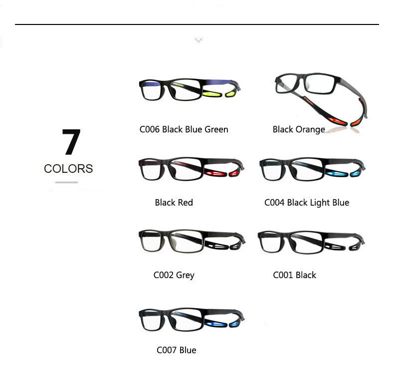 Oveliness Unisex Full Rim Square Tr 90 Titanium Sport Eyeglasses Olad55p.