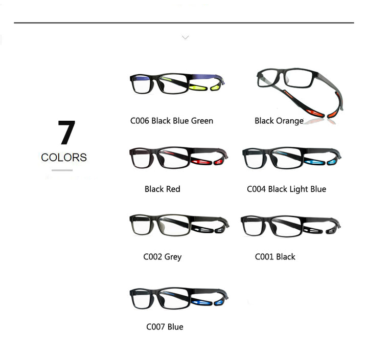 Oveliness Unisex Full Rim Square Tr 90 Titanium Sport Eyeglasses Olad55p.