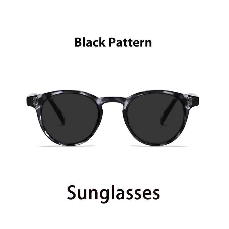 Kocolior Unisex Full Rim Round Acetate Hyperopic Reading Glasses 3313.