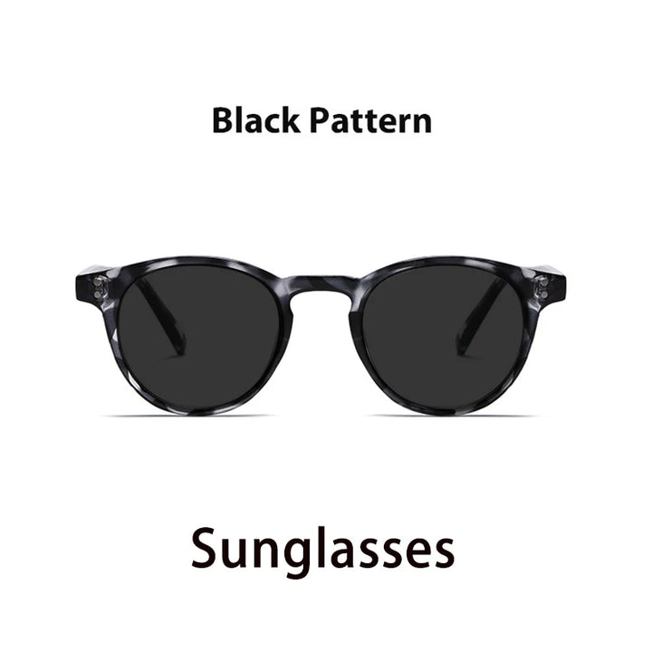 Kocolior Unisex Full Rim Round Acetate Hyperopic Reading Glasses 3313.
