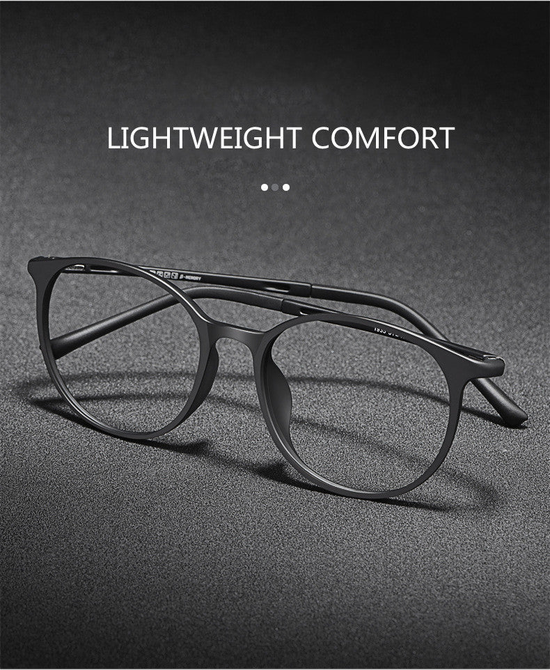 Kocolior Unisex Full Rim Irregular Round Tr 90 Titanium Eyeglasses 1935 — view 4 | Kocolior at FuzWeb