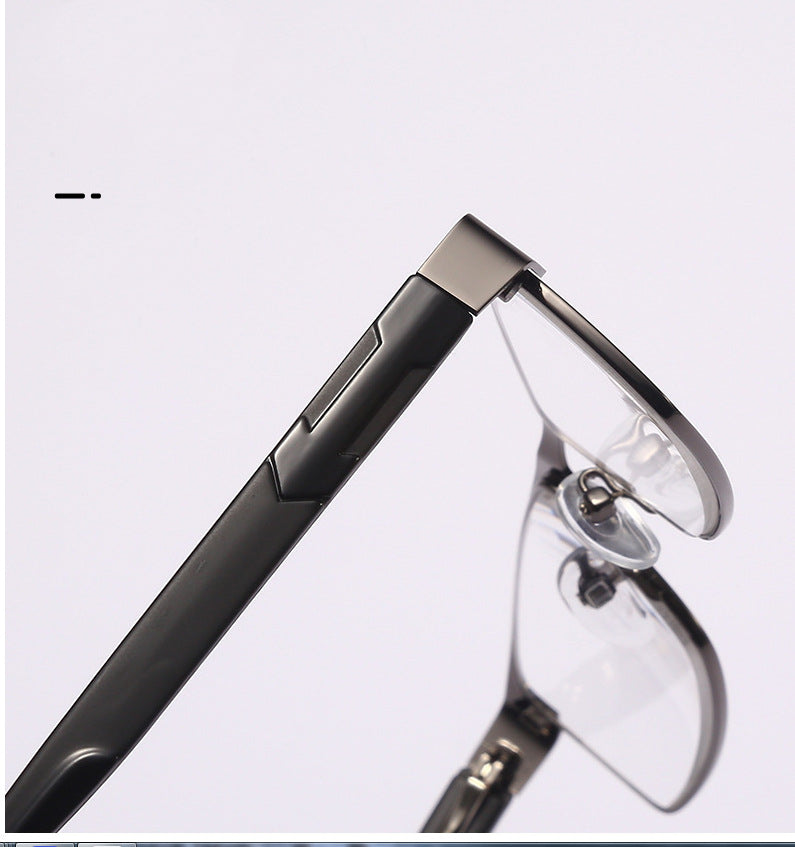Kocolior Mens Full Rim Square Stainless Steel Reading Glasses 429070 — view 1 | Kocolior at FuzWeb