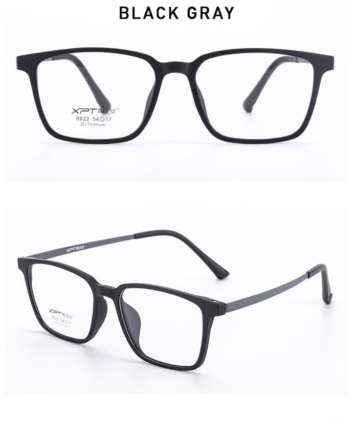 Kansept Unisex Full Rim Square Tr 90 Titanium Frames 982200 FuzWeb