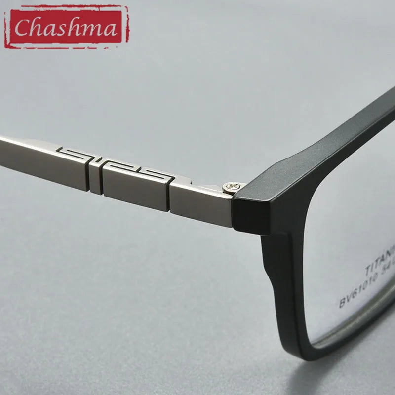 Chashma Unisex Full Rim Big Square Titanium Tr 90 Eyeglasses 61010 Full Rim Chashma   