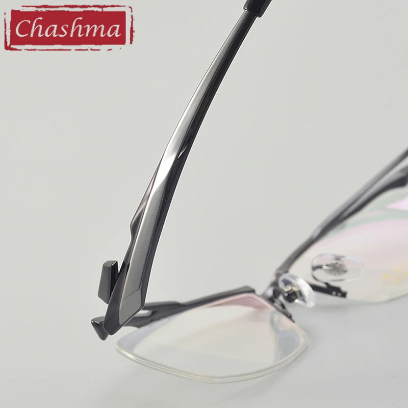 Chashma Unisex Semi Rim Square Brow Line Titanium Eyeglasses 6178 Semi Rim Chashma   