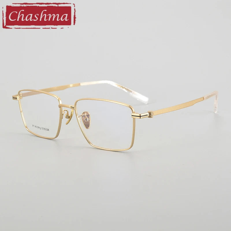 Chashma Unisex Full Rim Polygon Square Titanium Eyeglasses 886021