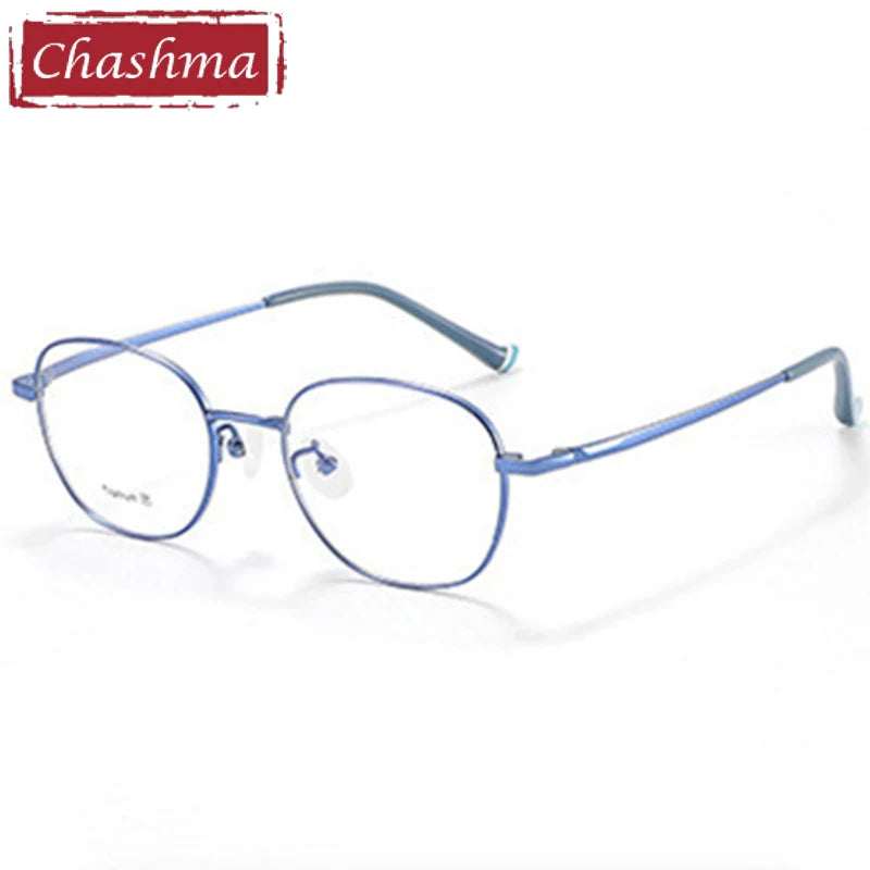 Chashma Ottica Unisex Teen Full Rim Oval Titanium Eyeglasses 10036