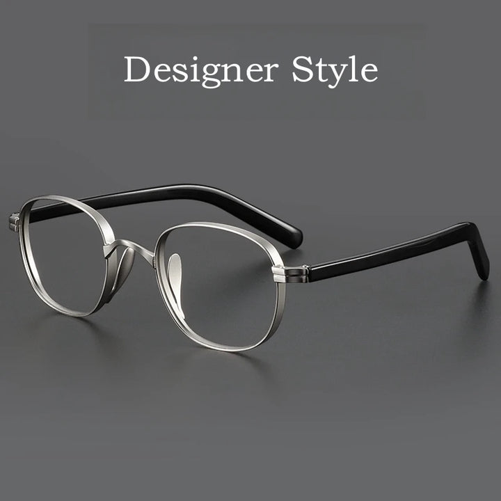 Yimaruili Men's Full Rim Oval Square Acetate Titanium Eyeglasses Y8017 Full Rim Yimaruili Eyeglasses   