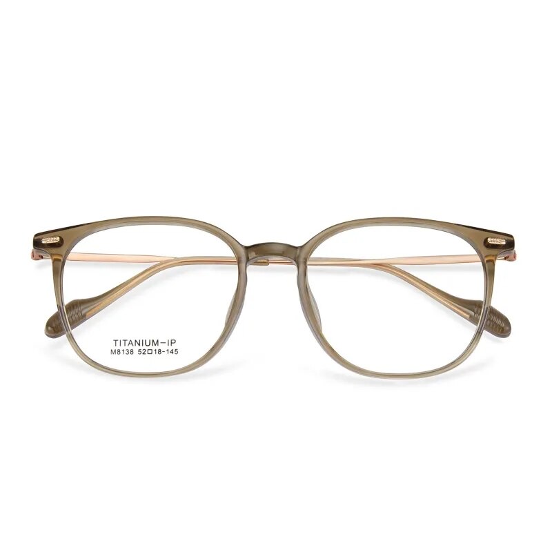 Yimaruili Unisex Full Rim Square Tr 90 Titanium Eyeglasses M8138 Full Rim Yimaruili Eyeglasses   