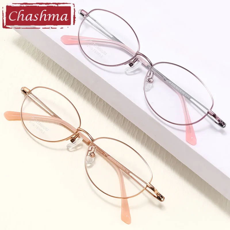 Chashma Women's Full Rim Oval Square Titanium Eyeglasses 19110 Full Rim Chashma   