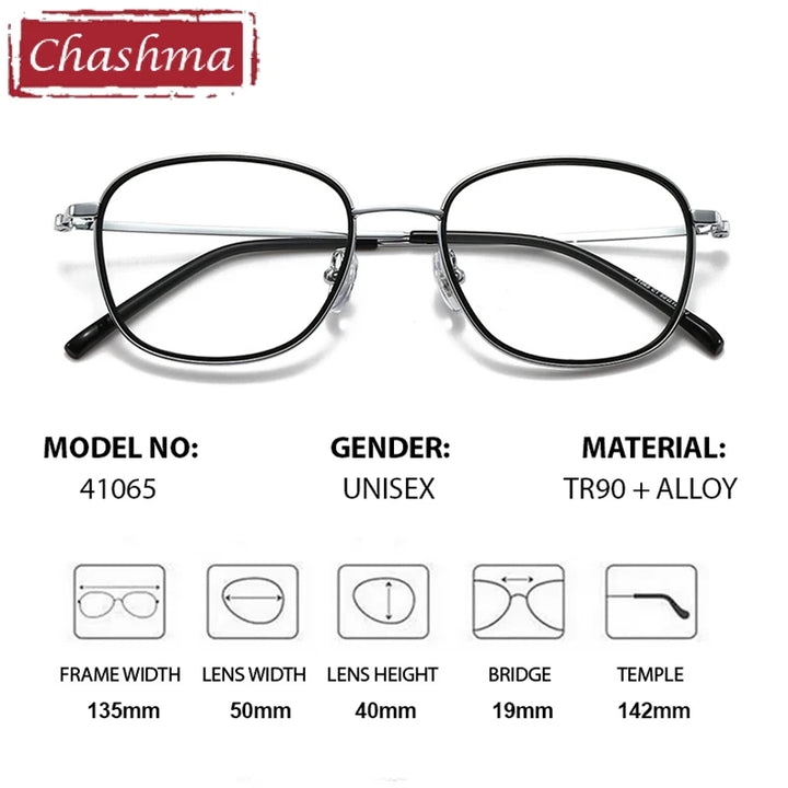 Chashma Women's Full Rim Square Tr 90 Titanium Eyeglasses 641065