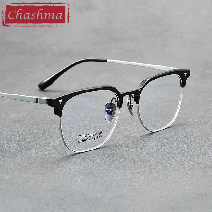 Chashma Unisex Full Rim Square Aluminum Magnesium Titanium Eyeglasses 9207 Full Rim Chashma   