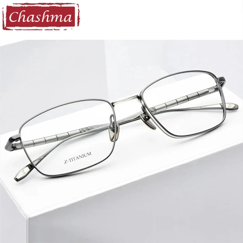 Chashma Ochki Men's Full Rim Square Titanium Eyeglasses 367015