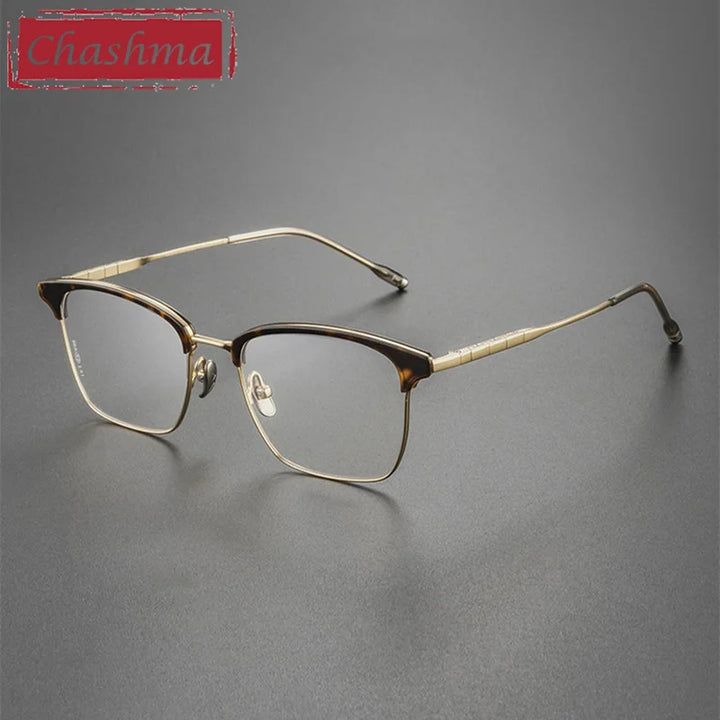 Chashma Unisex Full Rim Square Acetate Titanium Eyeglasses 871865