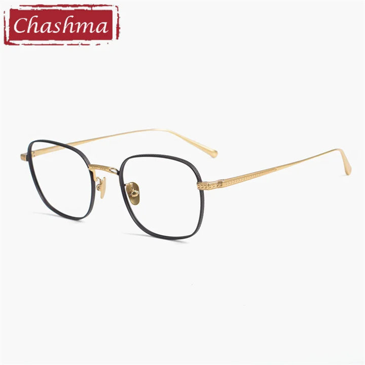 Chashma Men's Full Rim Polygon Square Titanium Eyeglasses 63015