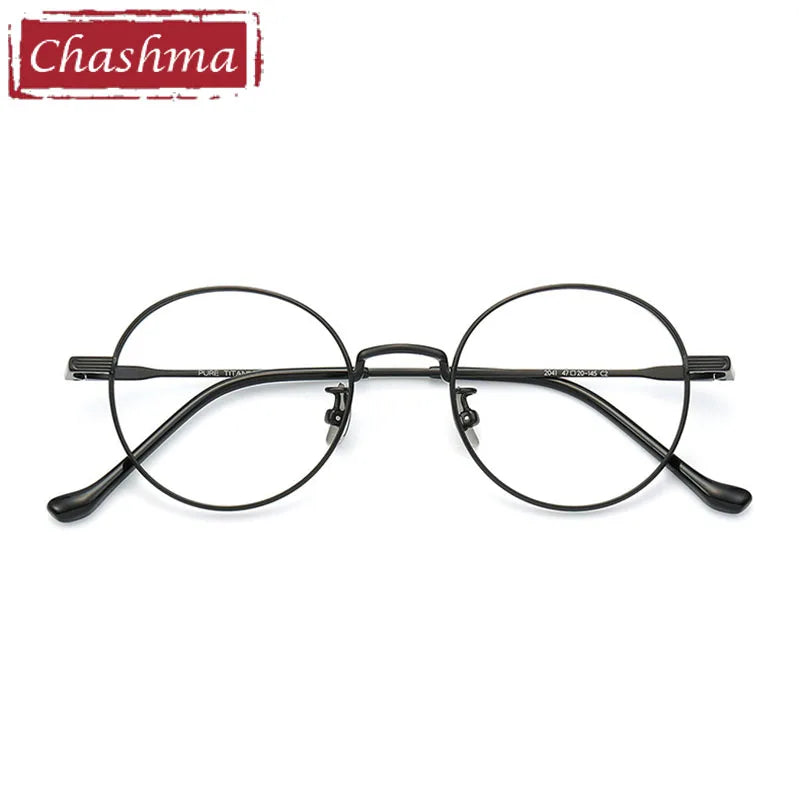 Chashma Unisex Full Rim Round Titanium Eyeglasses 2041 Full Rim Chashma   