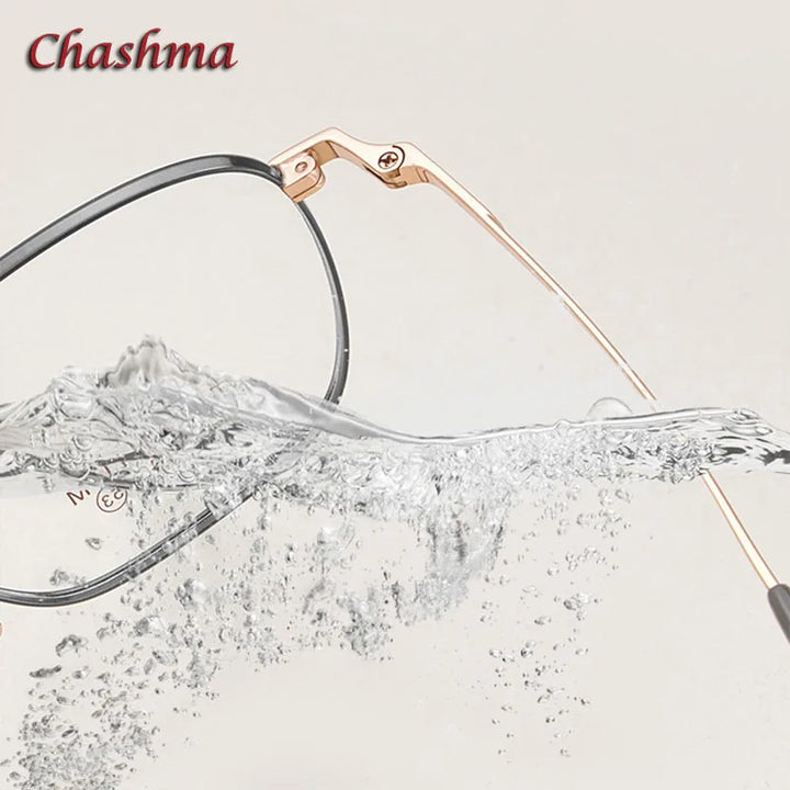 Chashma Ochki Unisex Full Rim Square Titanium Eyeglasses 6106 Full Rim Chashma Ochki   