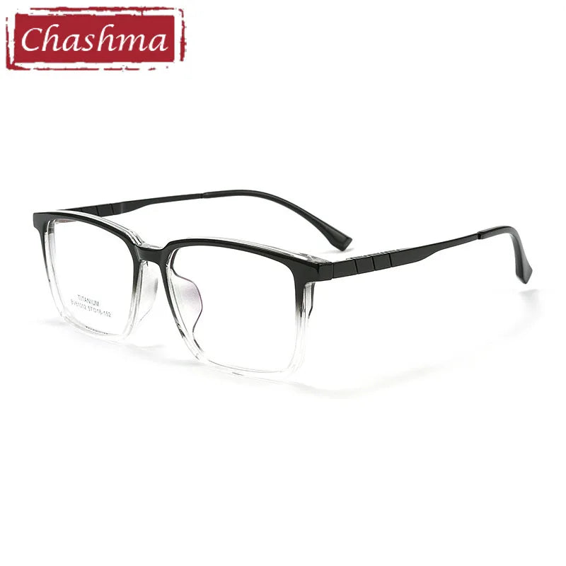 Chashma Unisex Full Rim Big Square Tr 90 Titanium Eyeglasses 61012 Full Rim Chashma Gradient Black  