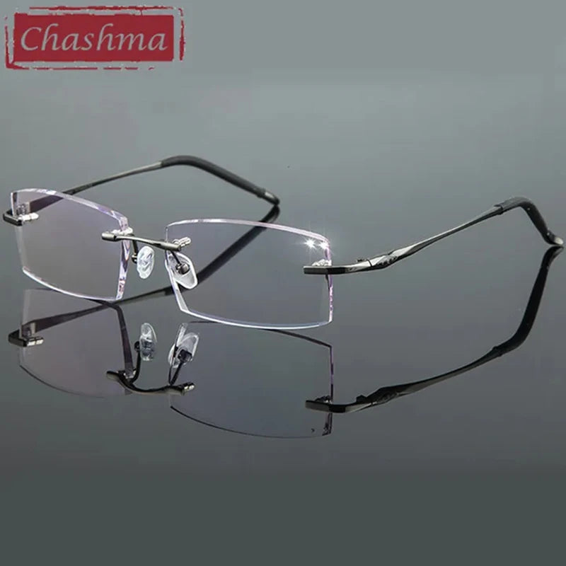 Chashma Women's Rimless Square Titanium Eyeglasses 888193.