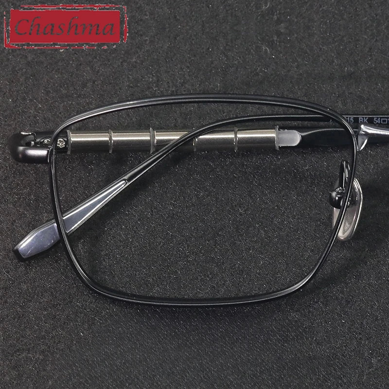 Chashma Ochki Men's Full Rim Square Titanium Eyeglasses 367015
