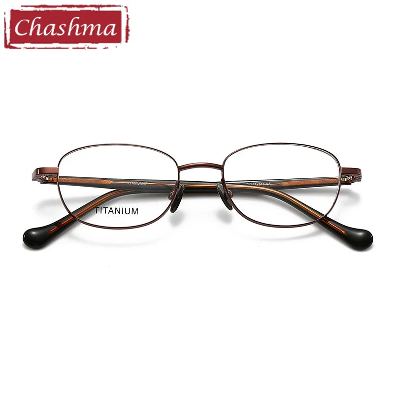 Chashma Ottica Women's Full Rim Oval AcetateTitanium Eyeglasses 407002