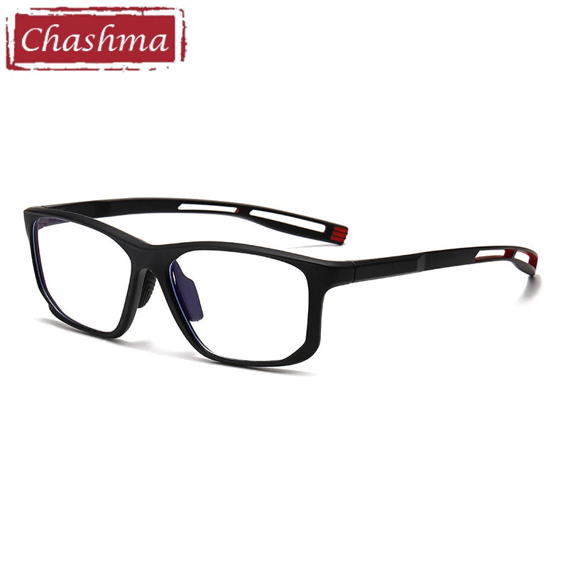 Chashma Ochki Unisex Full Rim Square Tr 90 Titanium Eyeglasses 883001