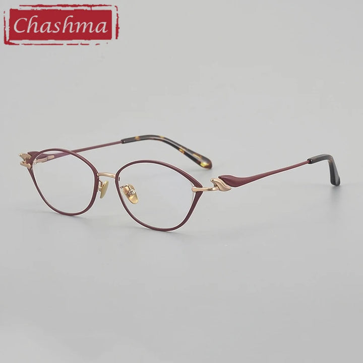 Chashma Ottica Women's Full Rim Oval Titanium Eyeglasses 67001