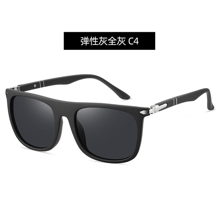 Yimaruili Unisex Full Rim Square Tr 90 Polarized Sunglasses C3055 Sunglasses Yimaruili Sunglasses Gray C4 Other 