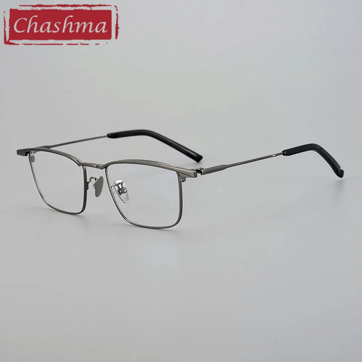 Chashma Unisex Full Rim Square Brow Line Titanium Eyeglasses 966156