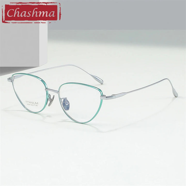 Chashma Ottica Women's Full Rim Cat Eye Titanium Eyeglasses 603038