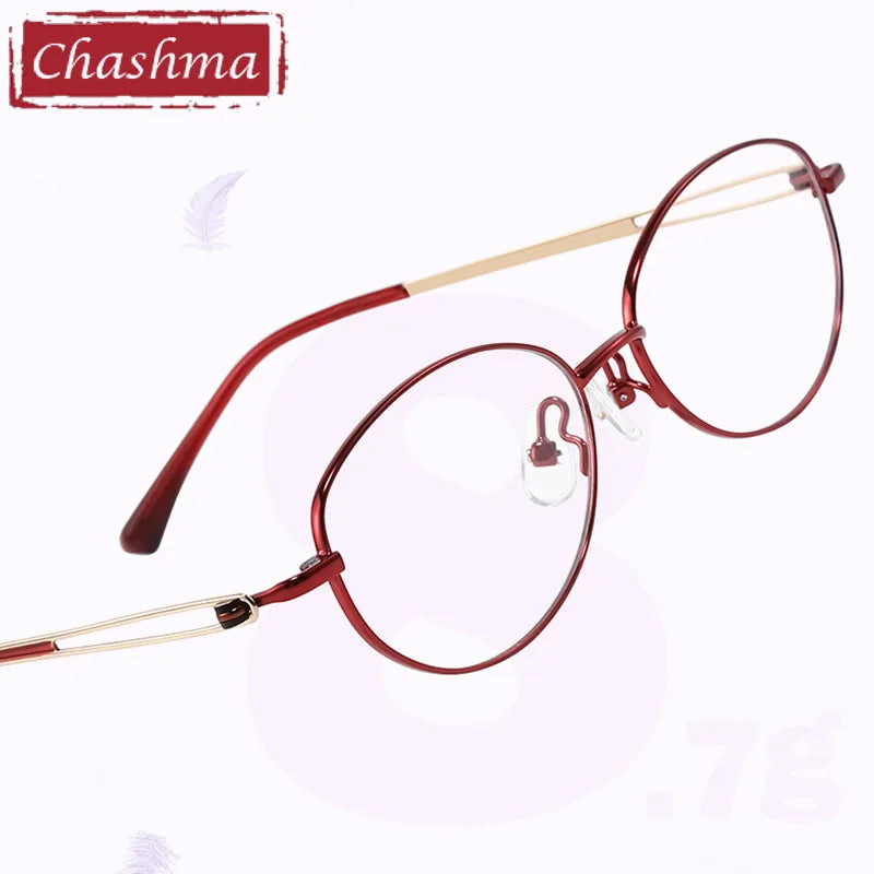 Chashma Women's Full Rim Oval Square Titanium Eyeglasses 19110 Full Rim Chashma   