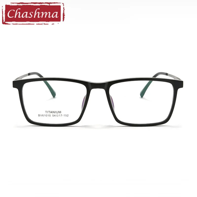 Chashma Unisex Full Rim Big Square Titanium Tr 90 Eyeglasses 61010 Full Rim Chashma   