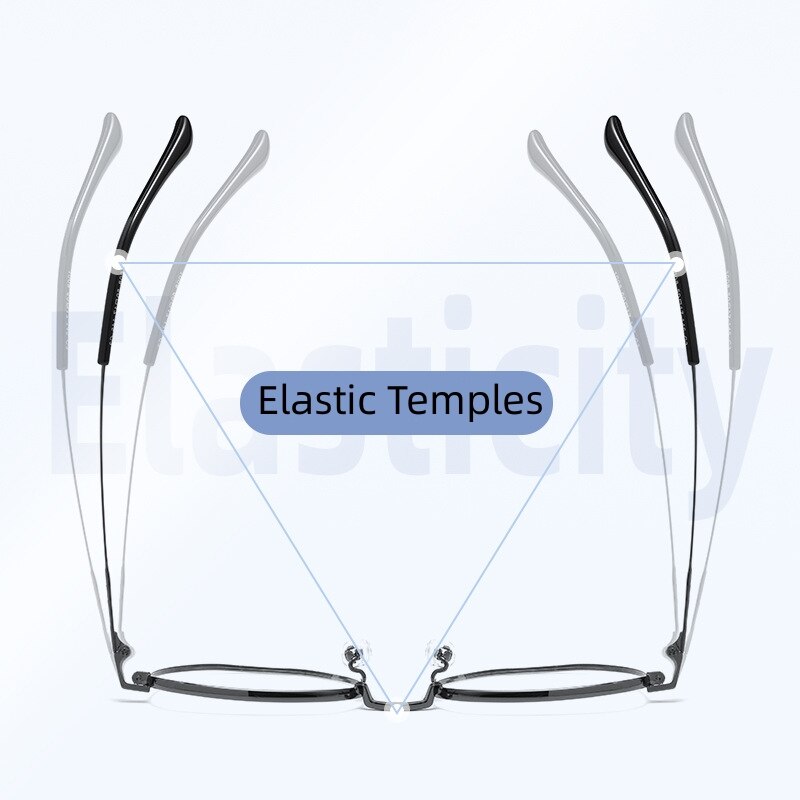 KatKani Unisex Full Rim Polygonal Titanium Alloy Eyeglasses 1008TH Full Rim KatKani Eyeglasses   